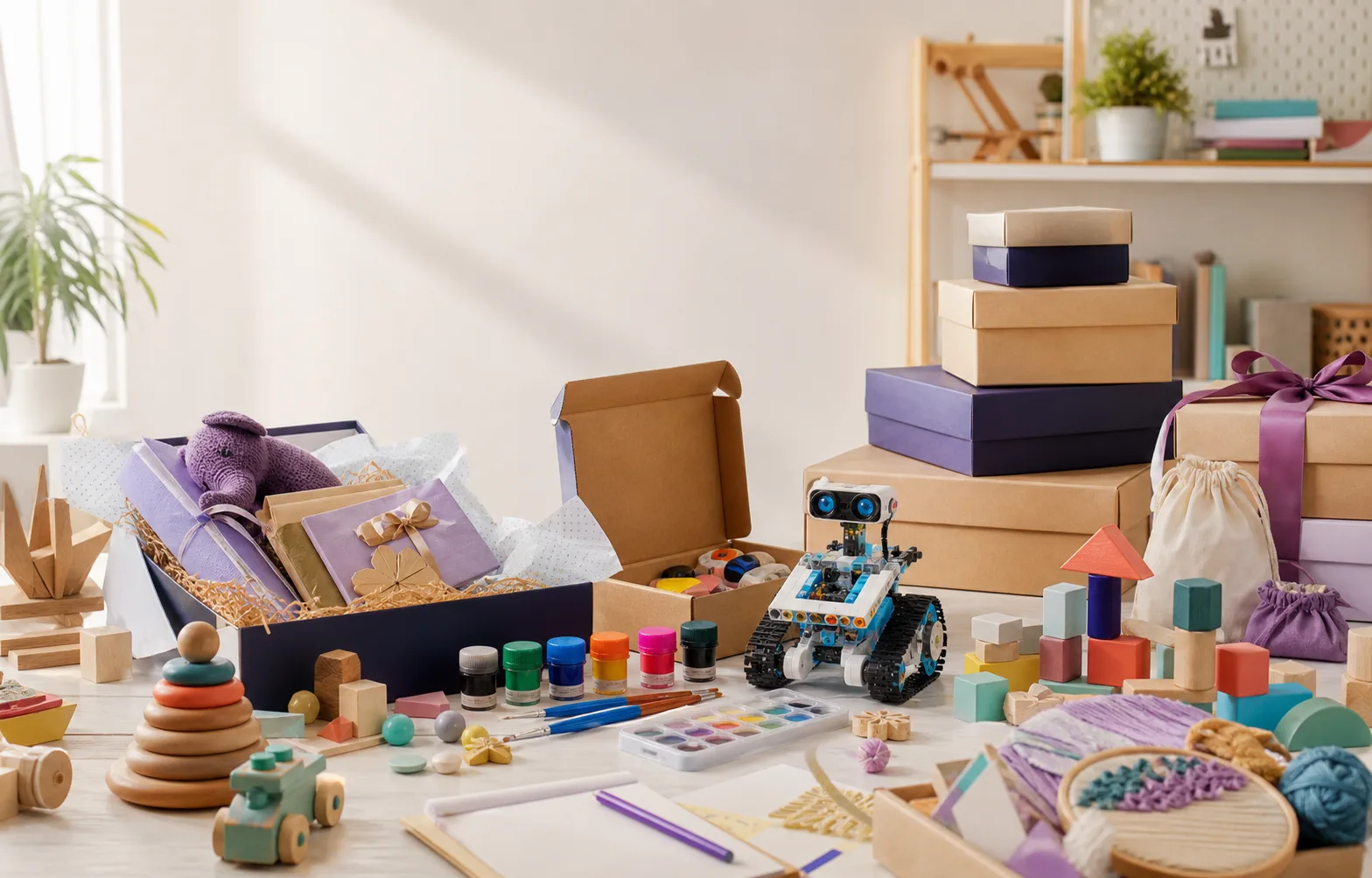 Bigzero crafts, toys and gift products arranged for online shopping